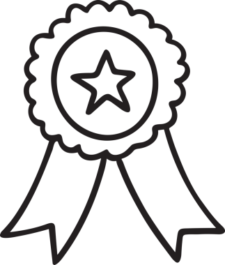 Kazanan Siyah ve Beyaz Logo Simgesi Markalaşma ve Tasarım için PNG Biçiminde