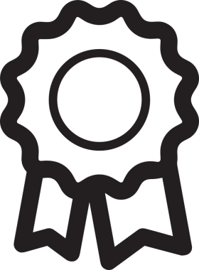 Kazanan Siyah ve Beyaz Logo Simgesi Markalaşma ve Tasarım için PNG Biçiminde