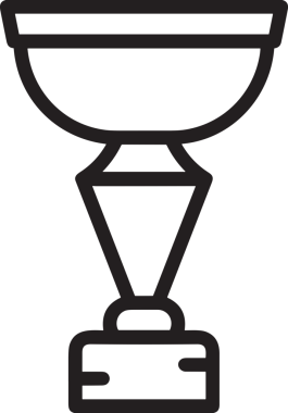 Kazanan Siyah ve Beyaz Logo Simgesi Markalaşma ve Tasarım için PNG Biçiminde
