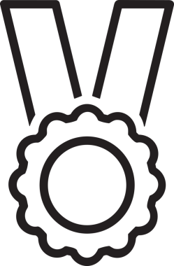 Kazanan Siyah ve Beyaz Logo Simgesi Markalaşma ve Tasarım için PNG Biçiminde