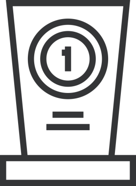 Kazanan Siyah ve Beyaz Logo Simgesi Markalaşma ve Tasarım için PNG Biçiminde