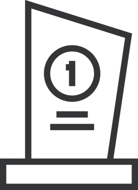 Kazanan Siyah ve Beyaz Logo Simgesi Markalaşma ve Tasarım için PNG Biçiminde