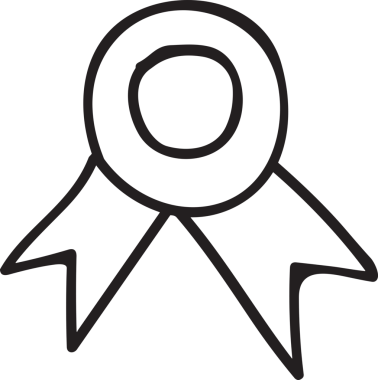 Kazanan Siyah ve Beyaz Logo Simgesi Markalaşma ve Tasarım için PNG Biçiminde