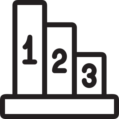 Kazanan Siyah ve Beyaz Logo Simgesi Markalaşma ve Tasarım için PNG Biçiminde