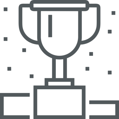 Kazanan Siyah ve Beyaz Logo Simgesi Markalaşma ve Tasarım için PNG Biçiminde