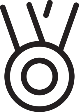 Kazanan Siyah ve Beyaz Logo Simgesi Markalaşma ve Tasarım için PNG Biçiminde