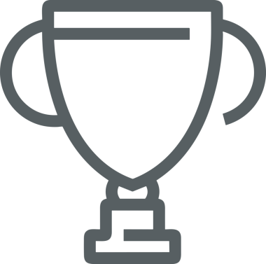 Kazanan Siyah ve Beyaz Logo Simgesi Markalaşma ve Tasarım için PNG Biçiminde