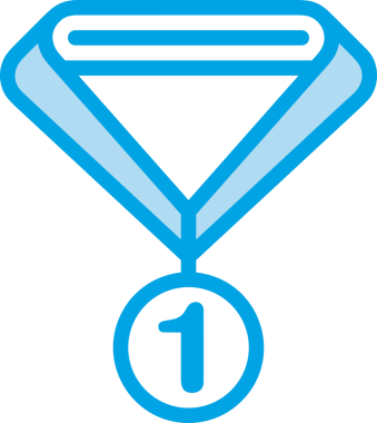 Kazanan Siyah ve Beyaz Logo Simgesi Markalaşma ve Tasarım için PNG Biçiminde