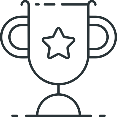 Kazanan Siyah ve Beyaz Logo Simgesi Markalaşma ve Tasarım için PNG Biçiminde