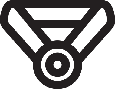 Kazanan Siyah ve Beyaz Logo Simgesi Markalaşma ve Tasarım için PNG Biçiminde