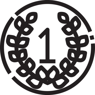 Kazanan Siyah ve Beyaz Logo Simgesi Markalaşma ve Tasarım için PNG Biçiminde