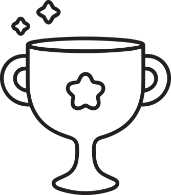 Kazanan Siyah ve Beyaz Logo Simgesi Markalaşma ve Tasarım için PNG Biçiminde