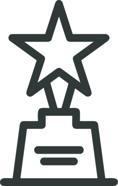 Kazanan Siyah ve Beyaz Logo Simgesi Markalaşma ve Tasarım için PNG Biçiminde