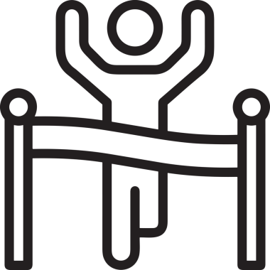 Kazanan Siyah ve Beyaz Logo Simgesi Markalaşma ve Tasarım için PNG Biçiminde