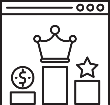 Kazanan Siyah ve Beyaz Logo Simgesi Markalaşma ve Tasarım için PNG Biçiminde