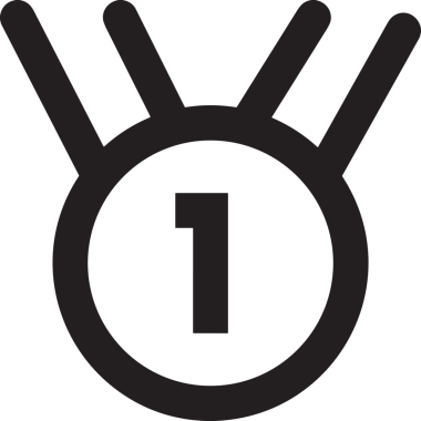 Kazanan Siyah ve Beyaz Logo Simgesi Markalaşma ve Tasarım için PNG Biçiminde