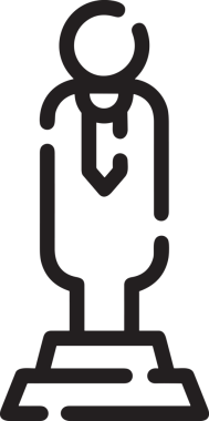 Kazanan Siyah ve Beyaz Logo Simgesi Markalaşma ve Tasarım için PNG Biçiminde