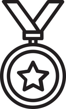 Kazanan Siyah ve Beyaz Logo Simgesi Markalaşma ve Tasarım için PNG Biçiminde