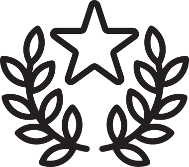 Kazanan Siyah ve Beyaz Logo Simgesi Markalaşma ve Tasarım için PNG Biçiminde