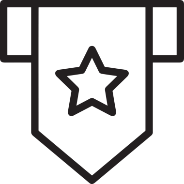 Kazanan Siyah ve Beyaz Logo Simgesi Markalaşma ve Tasarım için PNG Biçiminde