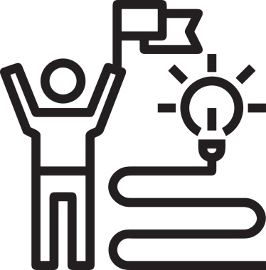 Kazanan Siyah ve Beyaz Logo Simgesi Markalaşma ve Tasarım için PNG Biçiminde