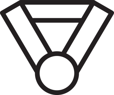 Kazanan Siyah ve Beyaz Logo Simgesi Markalaşma ve Tasarım için PNG Biçiminde