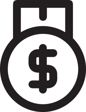 Kazanan Siyah ve Beyaz Logo Simgesi Markalaşma ve Tasarım için PNG Biçiminde