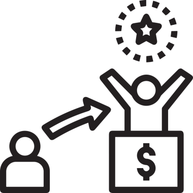 Kazanan Siyah ve Beyaz Logo Simgesi Markalaşma ve Tasarım için PNG Biçiminde