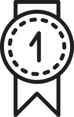 Kazanan Siyah ve Beyaz Logo Simgesi Markalaşma ve Tasarım için PNG Biçiminde