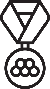 Kazanan Siyah ve Beyaz Logo Simgesi Markalaşma ve Tasarım için PNG Biçiminde