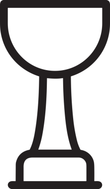 Kazanan Siyah ve Beyaz Logo Simgesi Markalaşma ve Tasarım için PNG Biçiminde