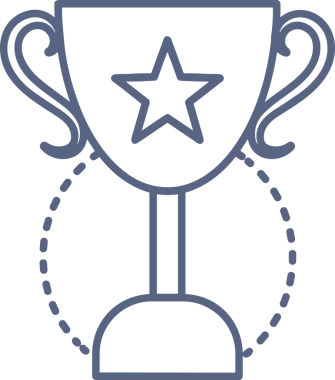 Kazanan Siyah ve Beyaz Logo Simgesi Markalaşma ve Tasarım için PNG Biçiminde