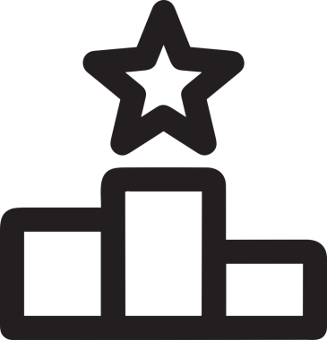 Kazanan Siyah ve Beyaz Logo Simgesi Markalaşma ve Tasarım için PNG Biçiminde