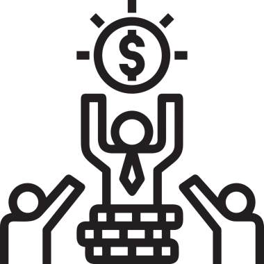 Kazanan Siyah ve Beyaz Logo Simgesi Markalaşma ve Tasarım için PNG Biçiminde