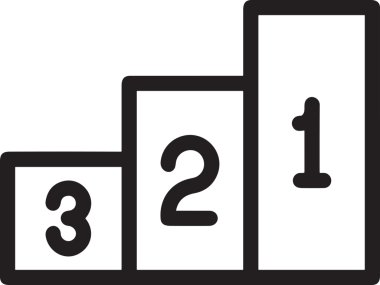 Kazanan Siyah ve Beyaz Logo Simgesi Markalaşma ve Tasarım için PNG Biçiminde