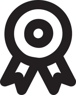 Kazanan Siyah ve Beyaz Logo Simgesi Markalaşma ve Tasarım için PNG Biçiminde