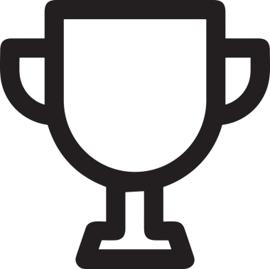 Kazanan Siyah ve Beyaz Logo Simgesi Markalaşma ve Tasarım için PNG Biçiminde