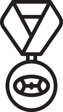 Kazanan Siyah ve Beyaz Logo Simgesi Markalaşma ve Tasarım için PNG Biçiminde