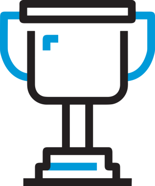 Kazanan Siyah ve Beyaz Logo Simgesi Markalaşma ve Tasarım için PNG Biçiminde