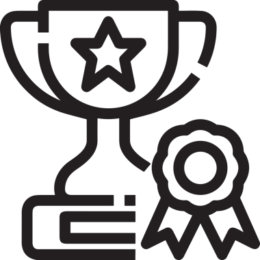 Kazanan Siyah ve Beyaz Logo Simgesi Markalaşma ve Tasarım için PNG Biçiminde