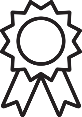 Kazanan Siyah ve Beyaz Logo Simgesi Markalaşma ve Tasarım için PNG Biçiminde