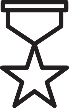 Kazanan Siyah ve Beyaz Logo Simgesi Markalaşma ve Tasarım için PNG Biçiminde
