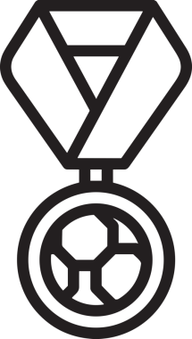 Kazanan Siyah ve Beyaz Logo Simgesi Markalaşma ve Tasarım için PNG Biçiminde