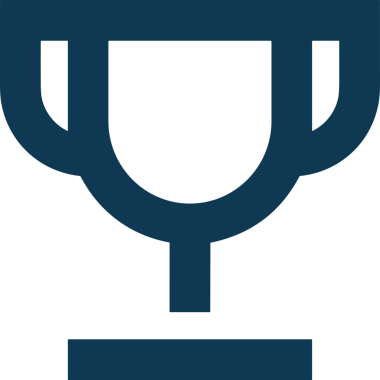 Kazanan Siyah ve Beyaz Logo Simgesi Markalaşma ve Tasarım için PNG Biçiminde