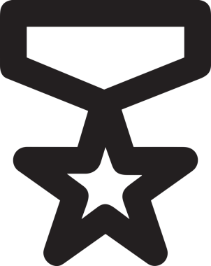 Kazanan Siyah ve Beyaz Logo Simgesi Markalaşma ve Tasarım için PNG Biçiminde