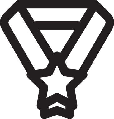 Kazanan Siyah ve Beyaz Logo Simgesi Markalaşma ve Tasarım için PNG Biçiminde