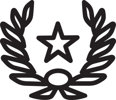 Kazanan Siyah ve Beyaz Logo Simgesi Markalaşma ve Tasarım için PNG Biçiminde