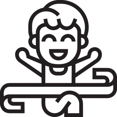 Kazanan Siyah ve Beyaz Logo Simgesi Markalaşma ve Tasarım için PNG Biçiminde