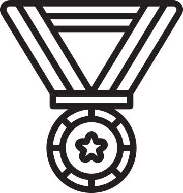 Kazanan Siyah ve Beyaz Logo Simgesi Markalaşma ve Tasarım için PNG Biçiminde