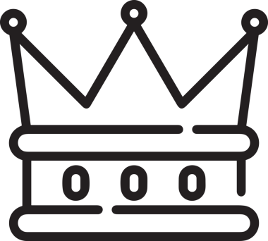 Kazanan Siyah ve Beyaz Logo Simgesi Markalaşma ve Tasarım için PNG Biçiminde